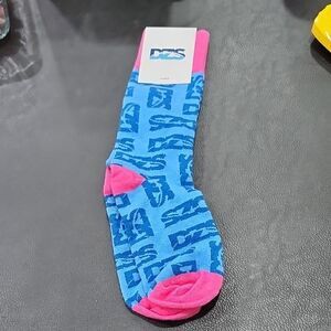 DENIM SOCIETY(DZS) BLUE and PINK LOGO SOCKS